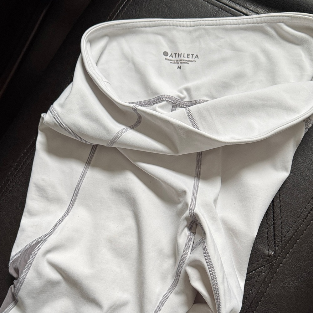 Athleta White with grey accent Athletic leggings
